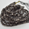 High Quality Grade A Natural Silver Sheen Obsidian Semi-precious Gemstone Faceted Cube Beads - 3mm - 4mm - 15" strand