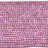 High Quality Grade A Natural Ruby Semi-precious Gemstone Faceted Cube Beads - 3mm - 4mm - 15" strand