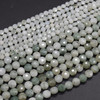 High Quality Grade A Natural Jadeite Semi-Precious Gemstone Faceted Coin Disc Beads - 4mm, 6mm sizes - 15" long