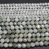 High Quality Grade A Natural Jadeite Semi-Precious Gemstone Faceted Coin Disc Beads - 4mm, 6mm sizes - 15" long