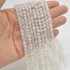 High Quality Grade A Natural Rainbow Moonstone Semi-precious Gemstone Faceted Cube Beads - 3mm - 8mm - 15" long strand