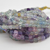 High Quality Grade A Natural Rainbow Fluorite Semi-precious Gemstone Faceted Cube Beads - 3mm - 4mm & 5 - 6mm - 15" long strand