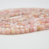 High Quality Grade A Natural Pink Peruvian Opal Semi-precious Gemstone Faceted Cube Beads - 3mm - 4mm & 5 - 6mm - 15" long strand