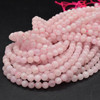 High Quality Grade A Natural Pink Morganite Semi-Precious Gemstone Round Beads - 4mm, 6mm, 8mm, 10mm sizes - 14" long