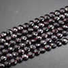 High Quality Grade A Natural Garnet Semi-Precious Gemstone Faceted Coin Disc Beads - 4mm, 6mm, 8mm, 10mm sizes - 15" long