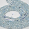 High Quality Grade A Natural Aquamarine Semi-precious Gemstone Faceted Cube Beads - 3mm - 4mm & 5 - 6mm - 15" long strand