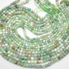 High Quality Grade A Natural Australian Chrysoprase Semi-precious Gemstone Faceted Cube Beads - 3mm - 4mm & 5 - 6mm - 15" long strand