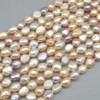 High Quality Grade A Natural Freshwater Baroque Nugget Pearl Beads - Mixed Pink White Purple - approx 9mm - 10mm - approx 14" strand