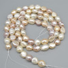 High Quality Grade A Natural Freshwater Baroque Nugget Pearl Beads - Mixed Pink White Purple - approx 11mm - 12mm - approx 14" strand