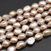 High Quality Grade A Natural Freshwater Baroque Nugget Pearl Beads - Pale Purple / Pink - 7mm - 8mm - 14" strand