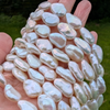 Large White Keshi Baroque Pearl Strand, High Lustre Freshwater Nugget Pearls, Freeform Pearl for Jewellery Making, UK Supplier