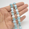 High Quality Grade A Natural Larimar Semi-precious Gemstone Square Beads - 8mm - Approx 15" strand