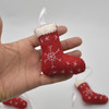 Felt Christmas Stocking / Boot  - 3 Count - approx 7cm - 7.5cm x 6cm - 6.5cm