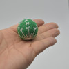 Felt Christmas Embroidered Snowflake Bauble Felt Ball - 6 Count - Forest Green - 2.5cm