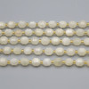 Grade A Natural White Moonstone Semi-precious Gemstone Double Tip FACETED Round Beads - 7mm x 8mm - 15" strand