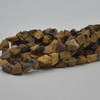 Raw Hand Polished Natural Tiger Eye Semi-precious Gemstone Nugget Beads - approx 7mm - 8mm x 9mm - 10mm - approx 15" strand
