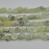 Raw Hand Polished Natural Prehnite Semi-precious Gemstone Nugget Beads - approx 7mm - 8mm x 9mm - 10mm - approx 15" strand