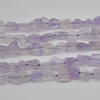 Raw Hand Polished Natural Light Amethyst Semi-precious Gemstone Nugget Beads - approx 7mm - 8mm x 9mm - 10mm - approx 15" strand