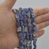 Raw Hand Polished Natural Lapis Lazuli Semi-precious Gemstone Nugget Beads - approx 7mm - 8mm x 8mm - 10mm - approx 15" strand