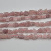 Raw Hand Polished Natural Strawberry Quartz Semi-precious Gemstone Nugget Beads - approx 7mm - 8mm x 8mm - 10mm - approx 15" strand
