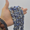 Raw Hand Polished Natural Lapis Lazuli Semi-precious Gemstone Nugget Beads - approx 8mm - 10mm x 12mm - 15mm - approx 15" strand