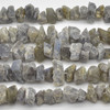 Raw Hand Polished Natural Labradorite Semi-precious Gemstone Nugget Beads - approx 8mm - 10mm x 12mm - 15mm - approx 15" strand