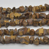 Raw Hand Polished Natural Tiger Eye Semi-precious Gemstone Nugget Beads - approx 8mm - 10mm x 12mm - 15mm - approx 15" strand