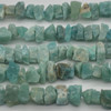 Raw Hand Polished Natural Amazonite Semi-precious Gemstone Nugget Beads - approx 8mm - 10mm x 12mm - 15mm - approx 15" strand