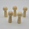 Plain Wooden Mushroom Toadstool - ready to paint and draw on - 5 count - 85mm