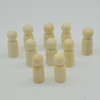 Natural Plain Wood Peg Doll Male Figures - 20 Count - 43mm