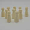 Natural Plain Wood Peg Doll Female Figures - 100 Count - 53mm