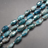 High Quality Grade A Natural Apatite Semi-precious Gemstone Faceted Baroque Nugget Beads - 8mm - 10mm x 13mm - 15mm- 15" strand
