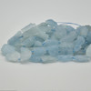Raw Natural Aquamarine Semi-precious Gemstone Large Chips / Nugget Beads - approx 20mm - 25mm - approx 15" strand