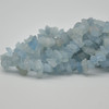 Raw Natural Aquamarine Semi-precious Gemstone Chips / Nugget Beads - approx 10mm - 13mm - approx 15" strand