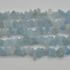 Raw Natural Aquamarine Semi-precious Gemstone Chips / Nugget Beads - approx 10mm - 13mm - approx 15" strand