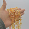 Raw Hand Polished Heat Treated Citrine Semi-precious Gemstone Nugget Beads - approx 10mm - 16mm x 6mm - 12mm - 15" strand