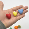 Assorted 100% Wool Felt Hearts - 2cm - Rainbow Colours - 10 Count