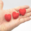100% Wool Felt Hearts - 2cm - 10 Count - Red