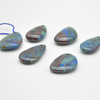 Natural Azurite Malachite Teardrop Semi-precious Gemstone Pendant - approx 2.5cm - 3cm - 1 Count