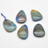 Natural Azurite Malachite Teardrop Semi-precious Gemstone Pendant - approx 3.5cm - 4cm - 1 Count