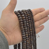 High Quality Grade A Natural Bronzite Semi-Precious Gemstone FACETED Rondelle Beads - 6mm, 8mm, 10mm sizes - 15" long