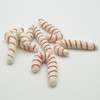 Felt Christmas Candy Cane Sticks - Ivory White - 6 count - 7cm - 8cm