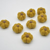 100% Wool Felt Pumpkins - 5 Count - Golden Rod - 4cm x  2cm - 2.5cm