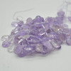 10 High Quality Grade A Natural Light Amethyst Semi Precious Gemstone FACETED Teardrop Pendant Beads - 12mm x 8mm