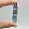 Natural Rainbow Fluorite Semi-precious Gemstone Double Terminated Point Pendant - 1 Count - 5cm - 5.5cm