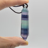 Natural Rainbow Fluorite Semi-precious Gemstone Double Terminated Point Pendant - 1 Count - 5cm - 5.5cm