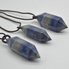 Natural Lapis Lazuli Semi-precious Gemstone Double Terminated Point Pendant - 1 Count - 4cm - 5cm