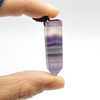 Natural Rainbow Fluorite Semi-precious Gemstone Point Pendant - 3.5cm - 4cm - 1 Count