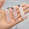 Natural Rose Quartz Semi-precious Gemstone Point Pendant - 4cm - 5cm - 1 Count