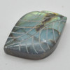 5 Labradorite Gemstone Pendants - Leaf Motif - Assorted Patterns and Sizes